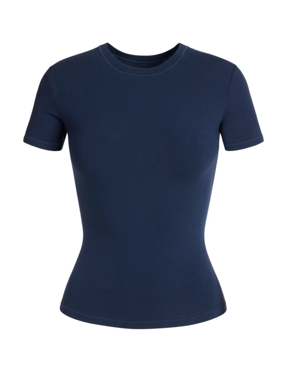 SKIMS Navy Blue Short-Sleeve Cotton Jersey Crewneck Tee Size XL